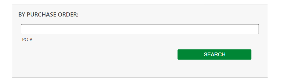 Search by purchase order